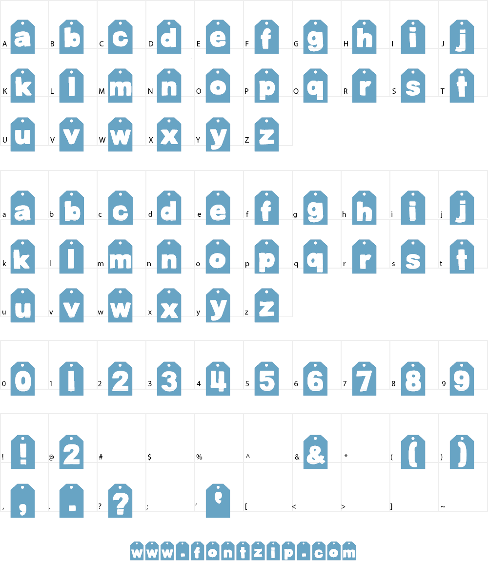 DJB TAGGED Font Character
